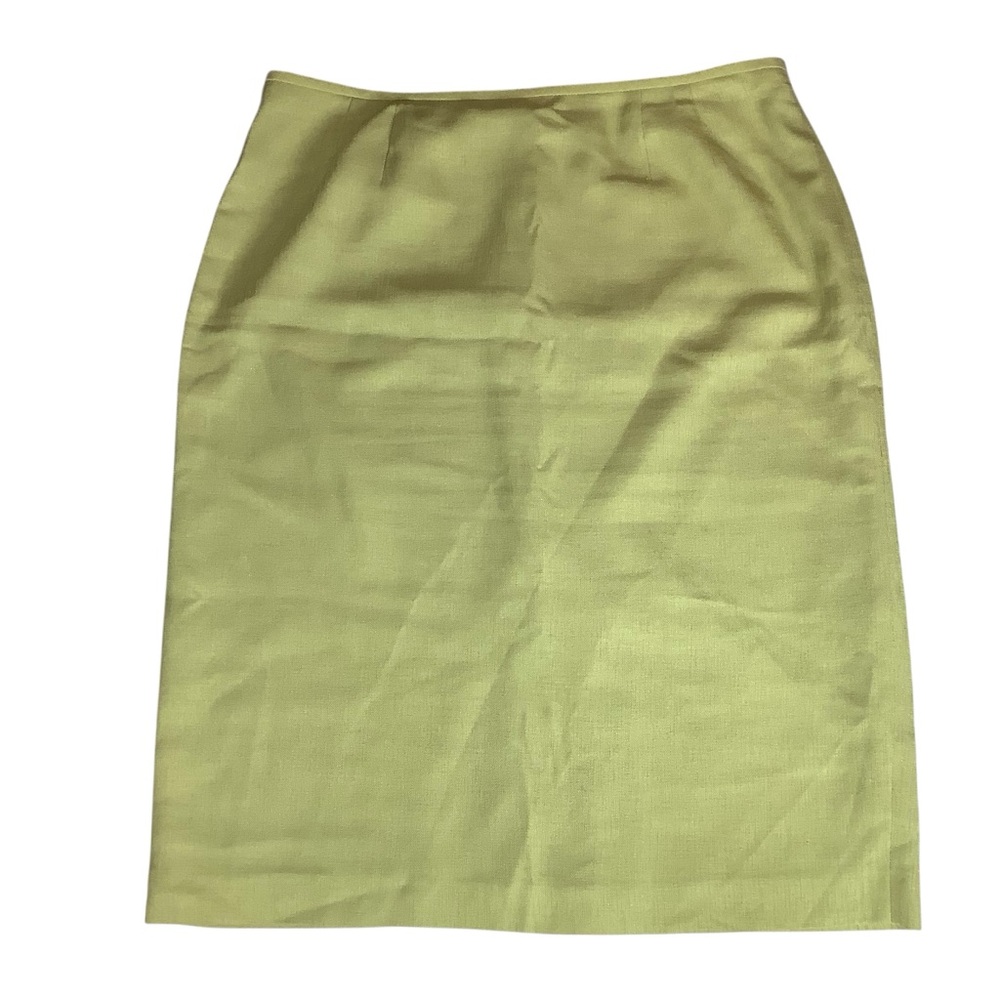 Le Suit Essentials Pencil Skirt Size 14 Lime Green Lined Office Career